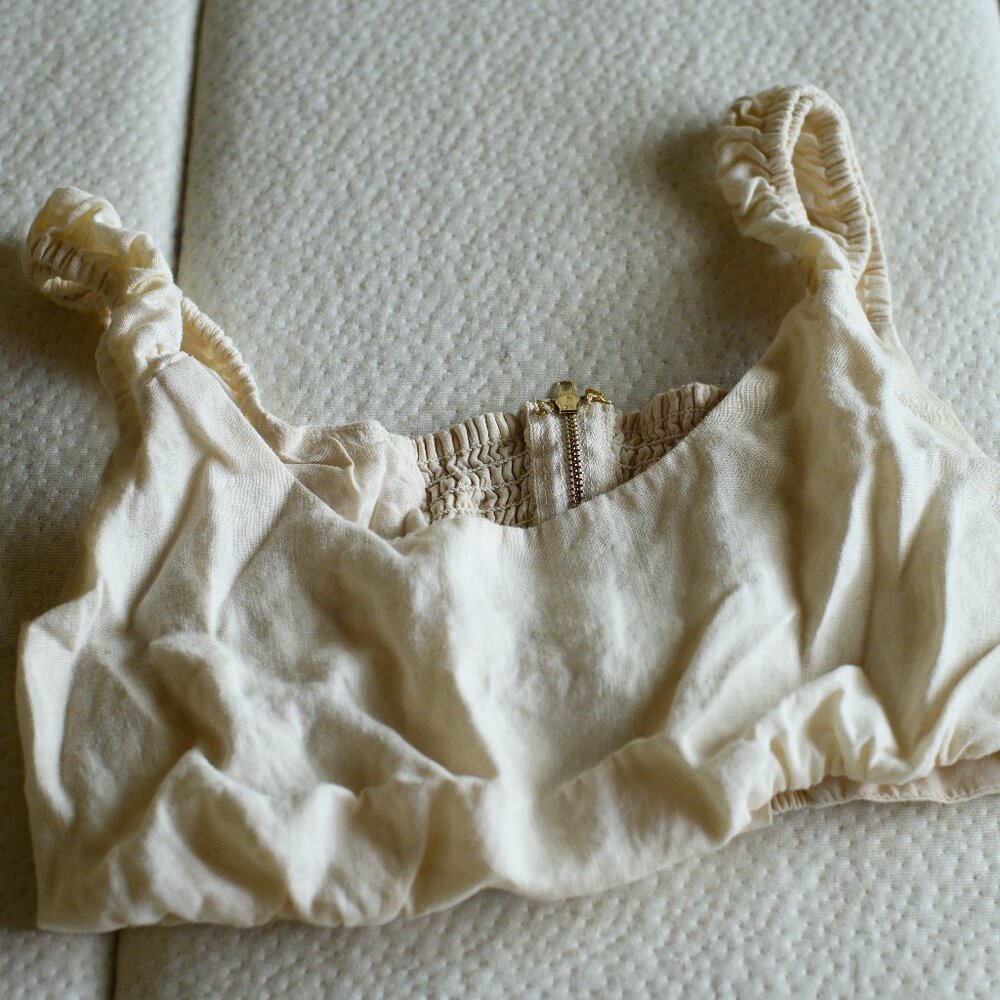 Dissh - Abby Butter Linen Crop Top